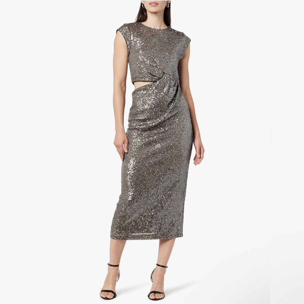 The Drop Women's Padma Cut-Out Sequin Midi Dress Size L